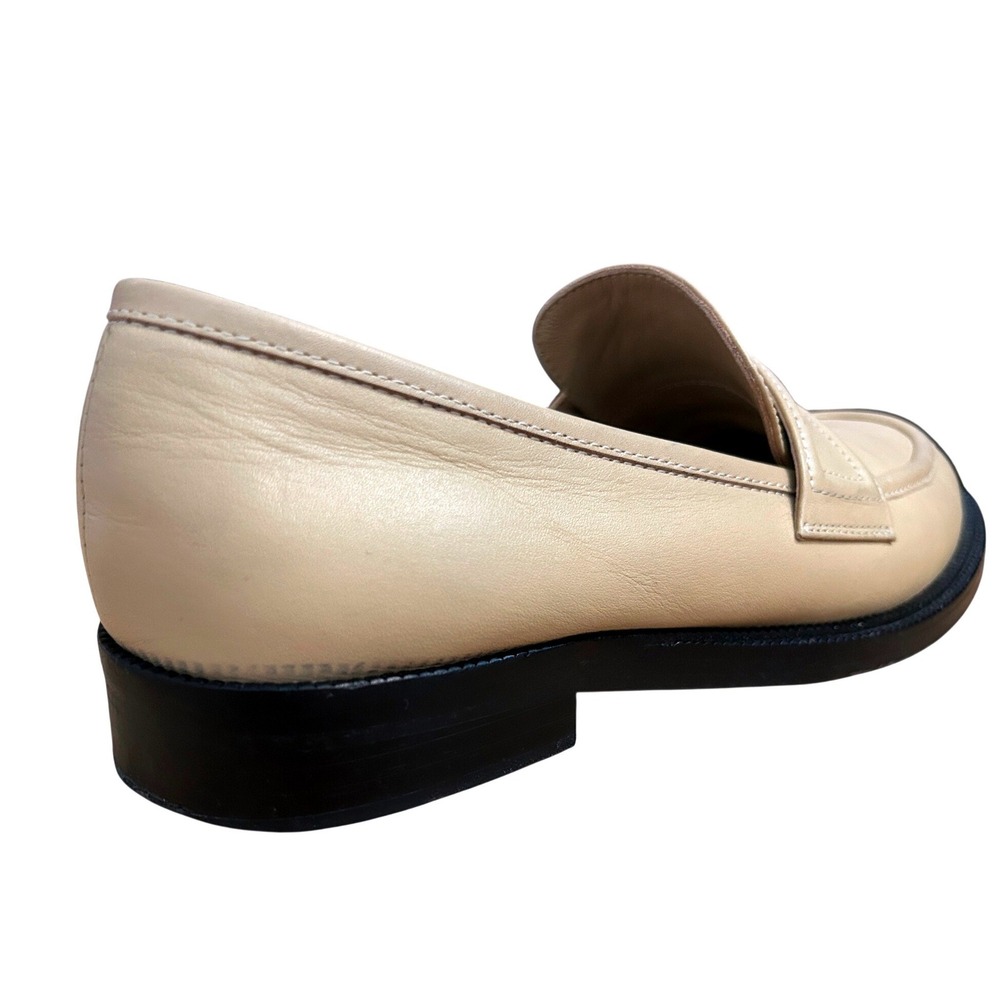 Chanel Beige Tan Lambskin Leather CC Logo Penny Loafers G37435 Size 40C - Picture 12 of 16